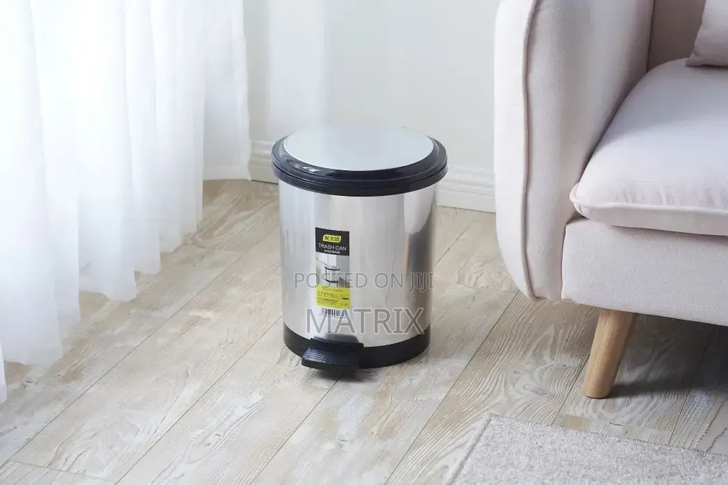 20L Stainless Steel Wastebin – Large Pedal Bin, Fingerprint-Resistant