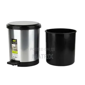 8L Stainless Steel Trash Can – Kitchen Bathroom Waste Bin