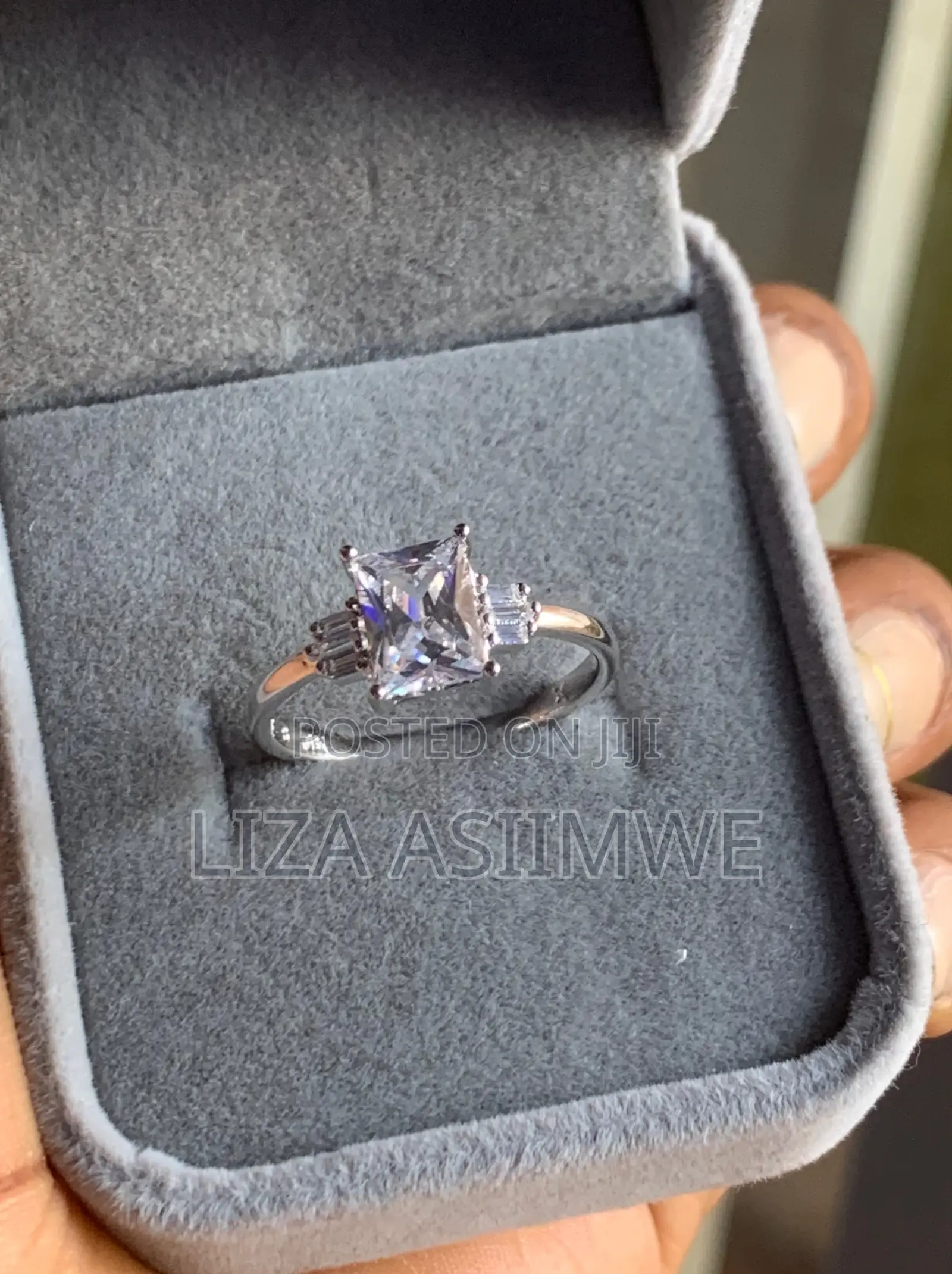 Radiant-Cut Center Stone Engagement/Promise Ring