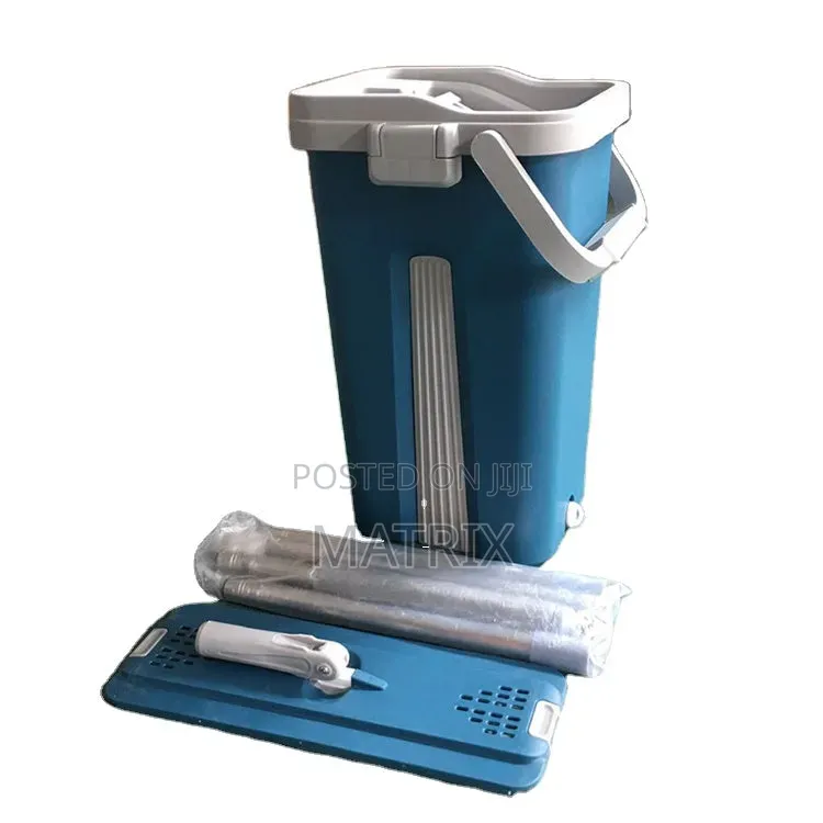 Self Cleaning Flat Mop Bucket Set – 360° Rotating, Telescopic