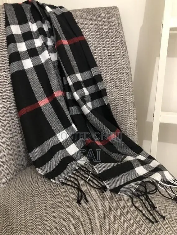 Burberry Two Fringed Winter Scarves