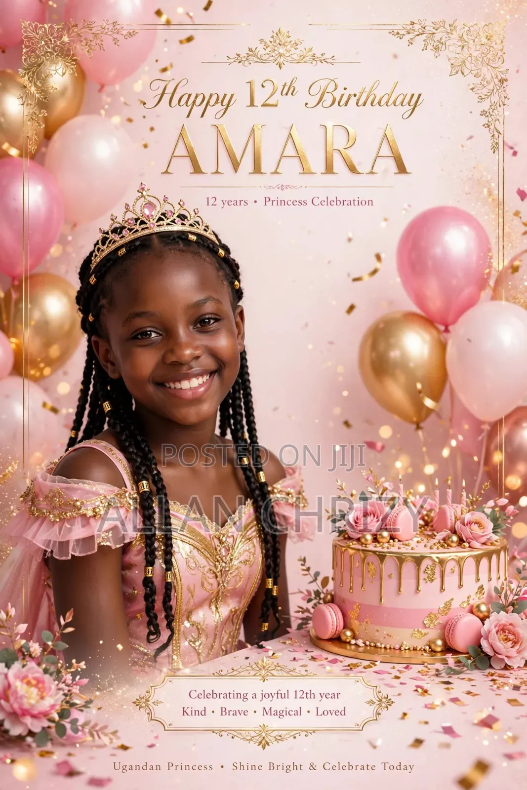 Birthday Photo Design Fast Delivery in 1 Hour