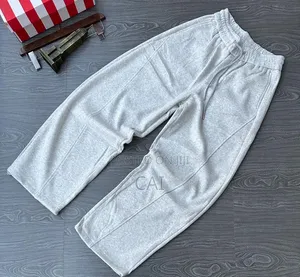 Casual, Loose-Fit Drawstring Sweatpants. Black, Grey