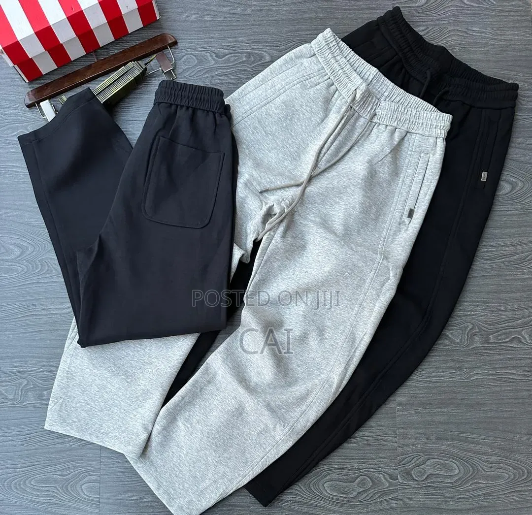 Casual, Loose-Fit Drawstring Sweatpants. Black, Grey
