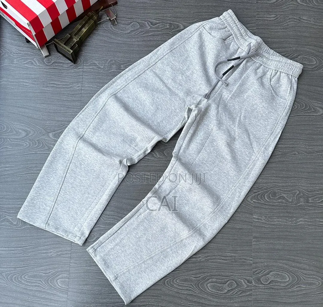 Casual, Loose-Fit Drawstring Sweatpants. Black, Grey