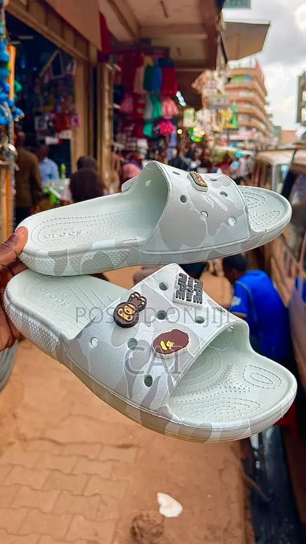 Crocs and a Bathing Ape (BAPE Slide Sandals