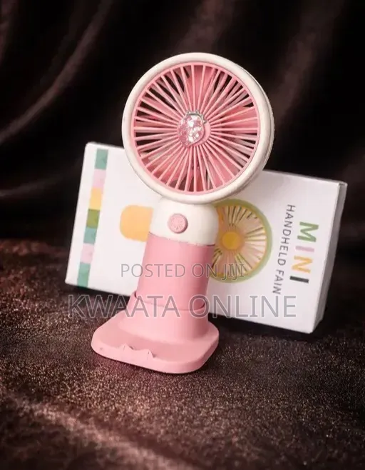 Mini Fan, Handheld Fan With Phone Holder, 3 Speed Type C Rechargeable
