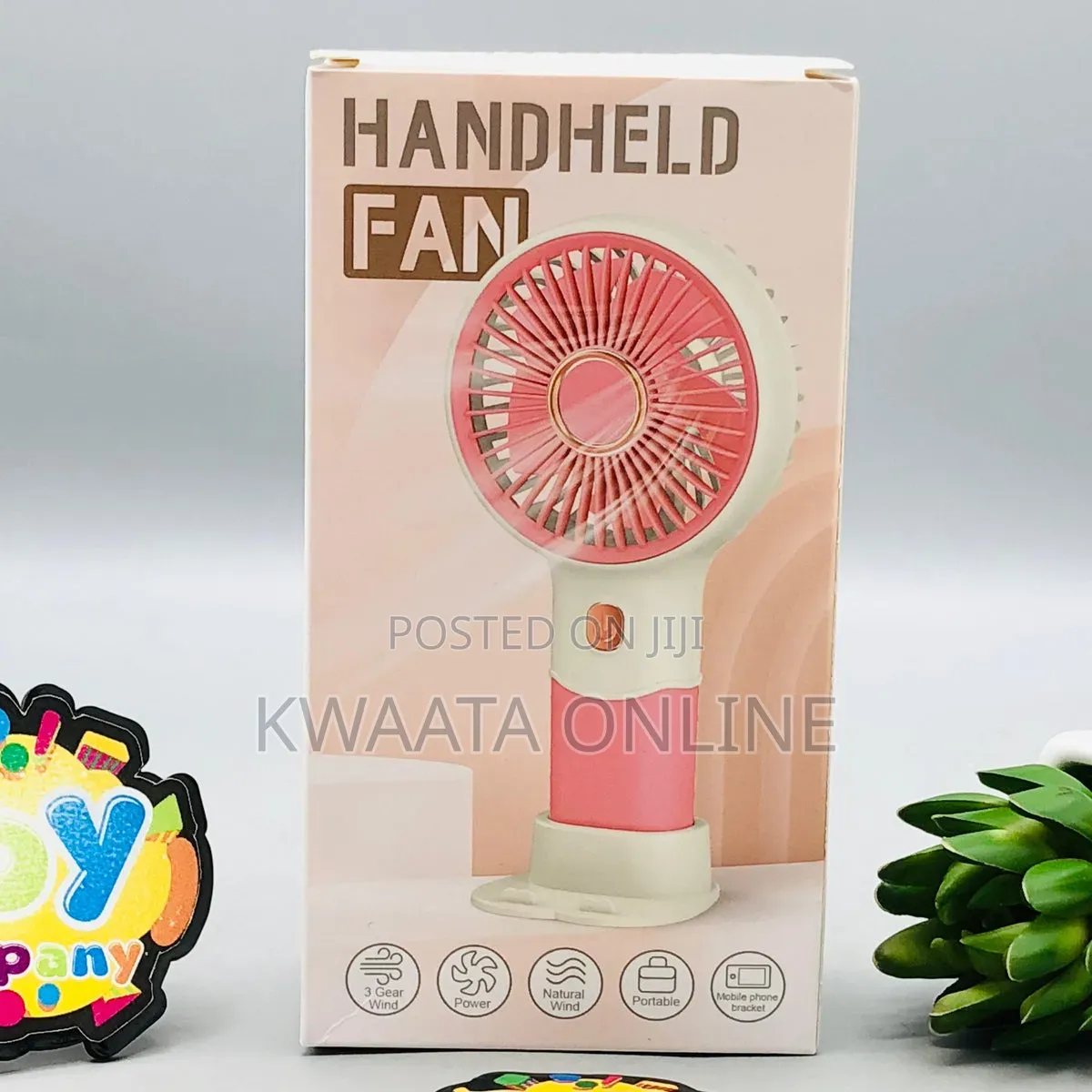 Mini Fan, Handheld Fan With Phone Holder, 3 Speed Type C Rechargeable