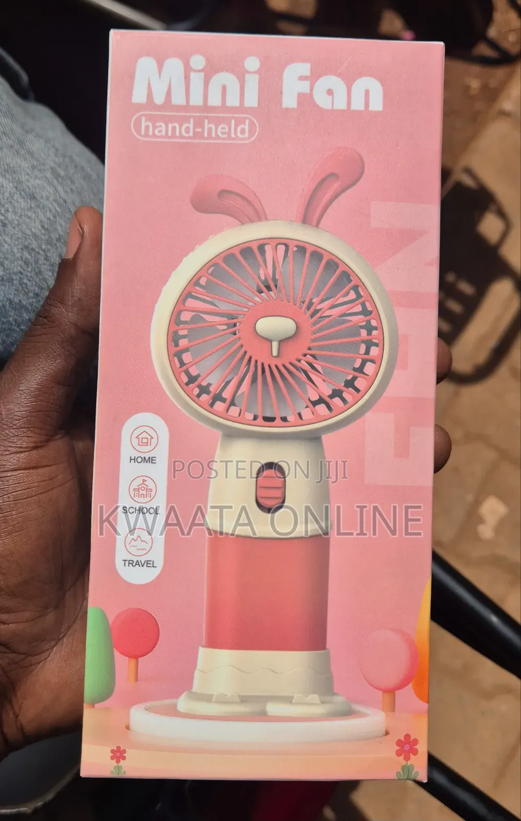 Mini Fan, Handheld Fan With Phone Holder, 3 Speed Type C Rechargeable