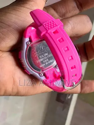 Children's Digital Sports Watch With a Clear Display a Resin