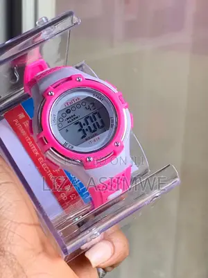 Children's Digital Sports Watch With a Clear Display a Resin