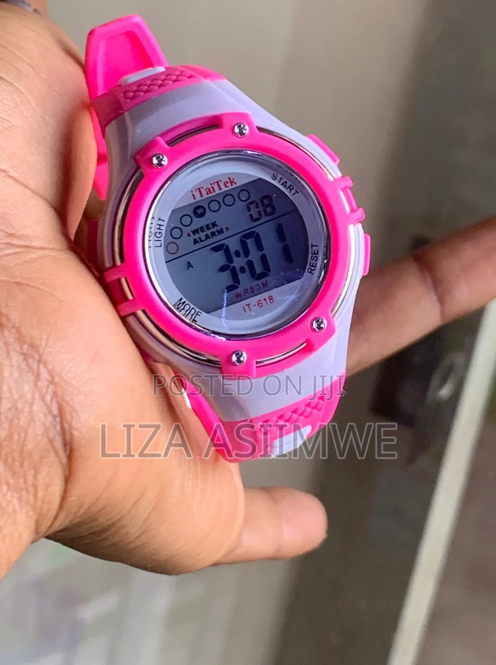 Children's Digital Sports Watch With a Clear Display a Resin
