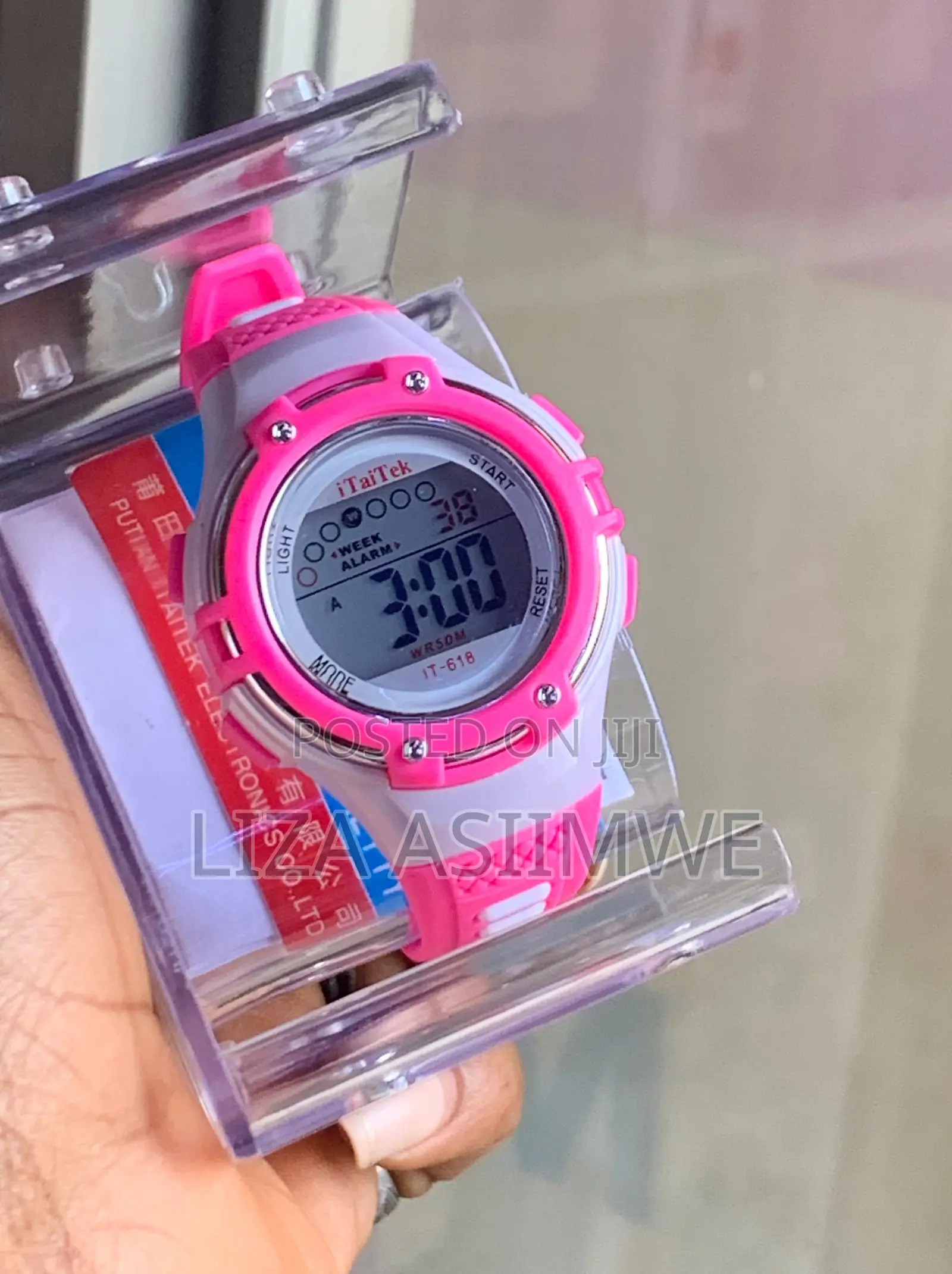 Children's Digital Sports Watch With a Clear Display a Resin