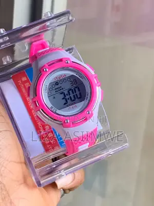 Children's Digital Sports Watch With a Clear Display a Resin