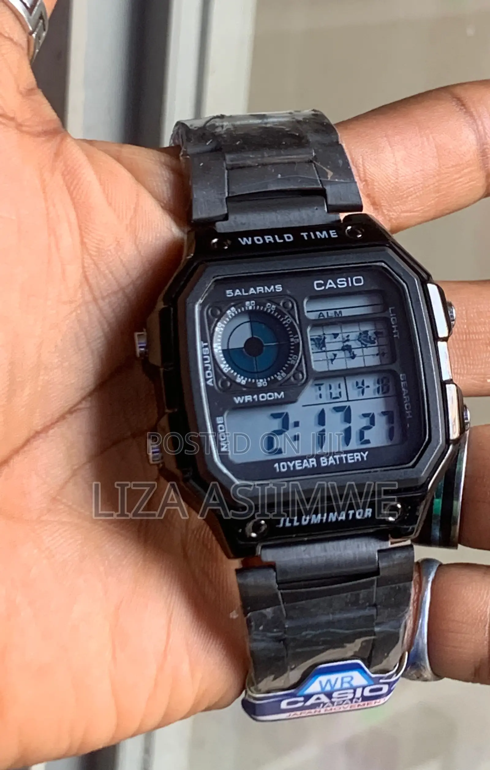 Black Casio World Time AE-1200 Digital Watch