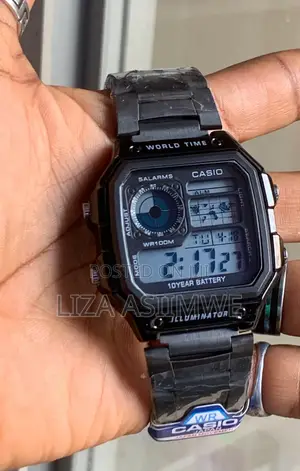 Black Casio World Time AE-1200 Digital Watch