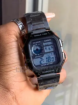 Black Casio World Time AE-1200 Digital Watch
