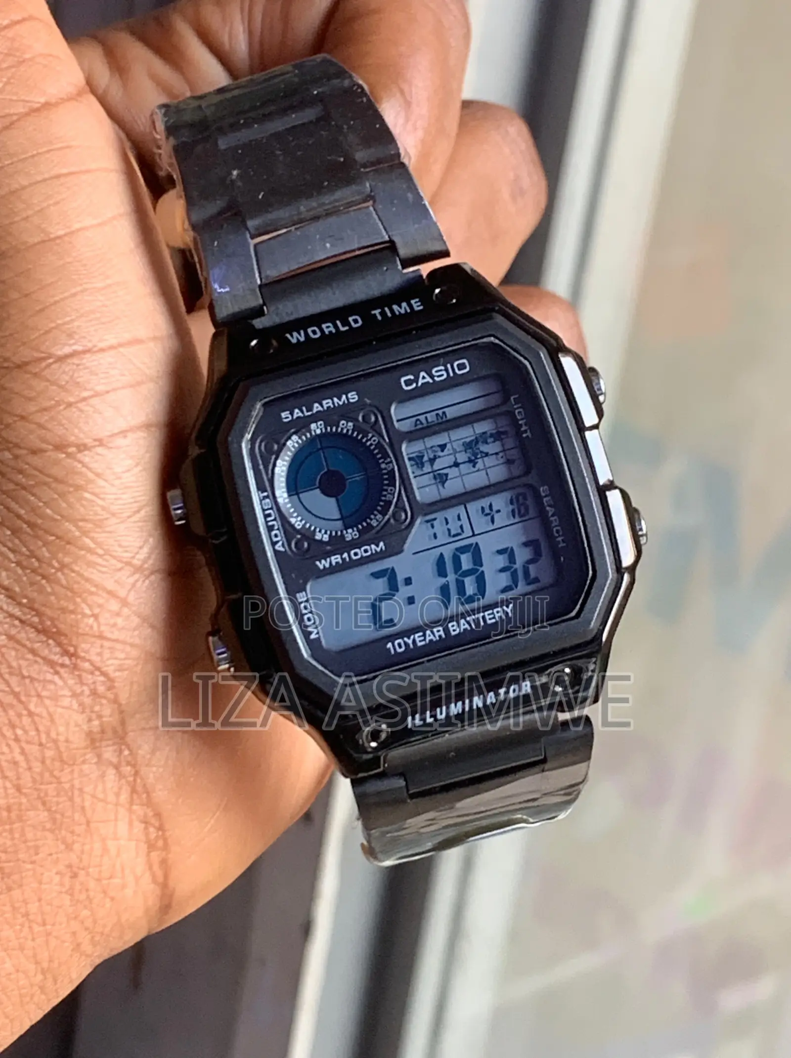 Black Casio World Time AE-1200 Digital Watch