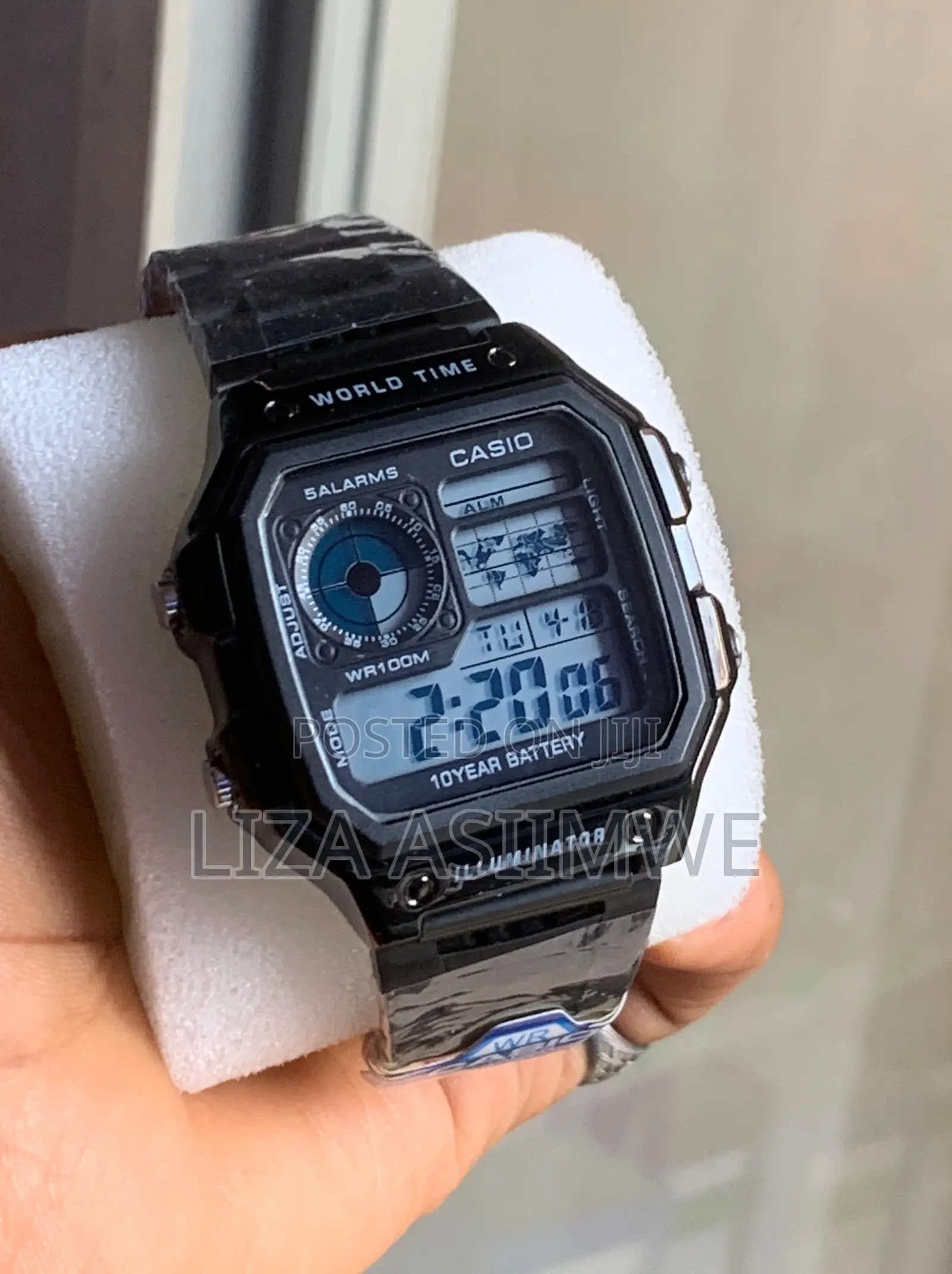 Black Casio World Time AE-1200 Digital Watch