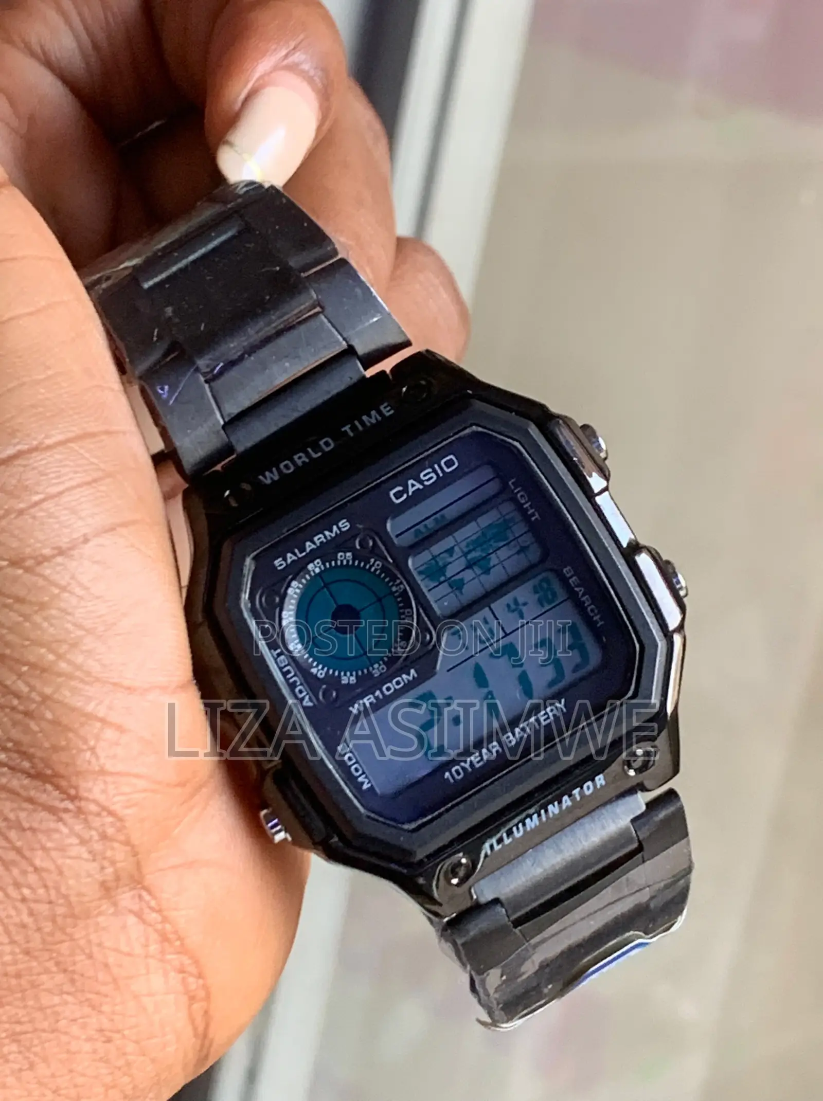 Black Casio World Time AE-1200 Digital Watch