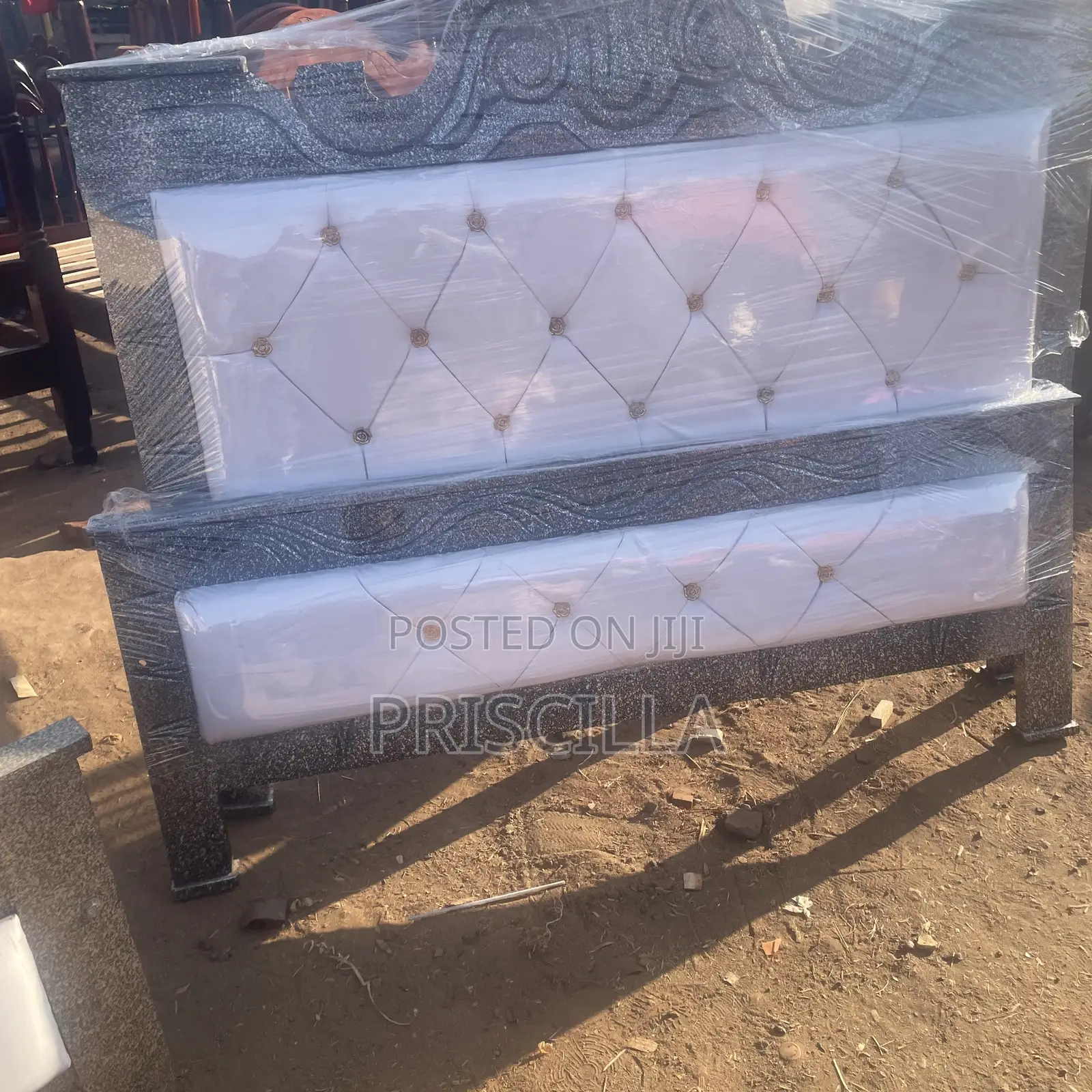 5by6 Gray White Bed