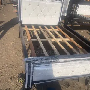 4by6 White Button Bed