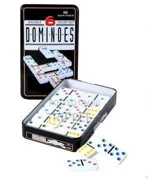 Double 6 Color Dot Dominoes Game Set