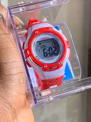 Digital Sports Watch for Kids in a Red and White Colorway