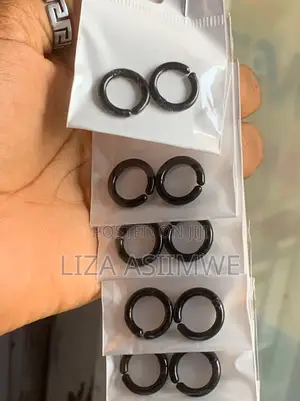 Small, Black Hoop Earrings ( Clippers, Clip Ons)