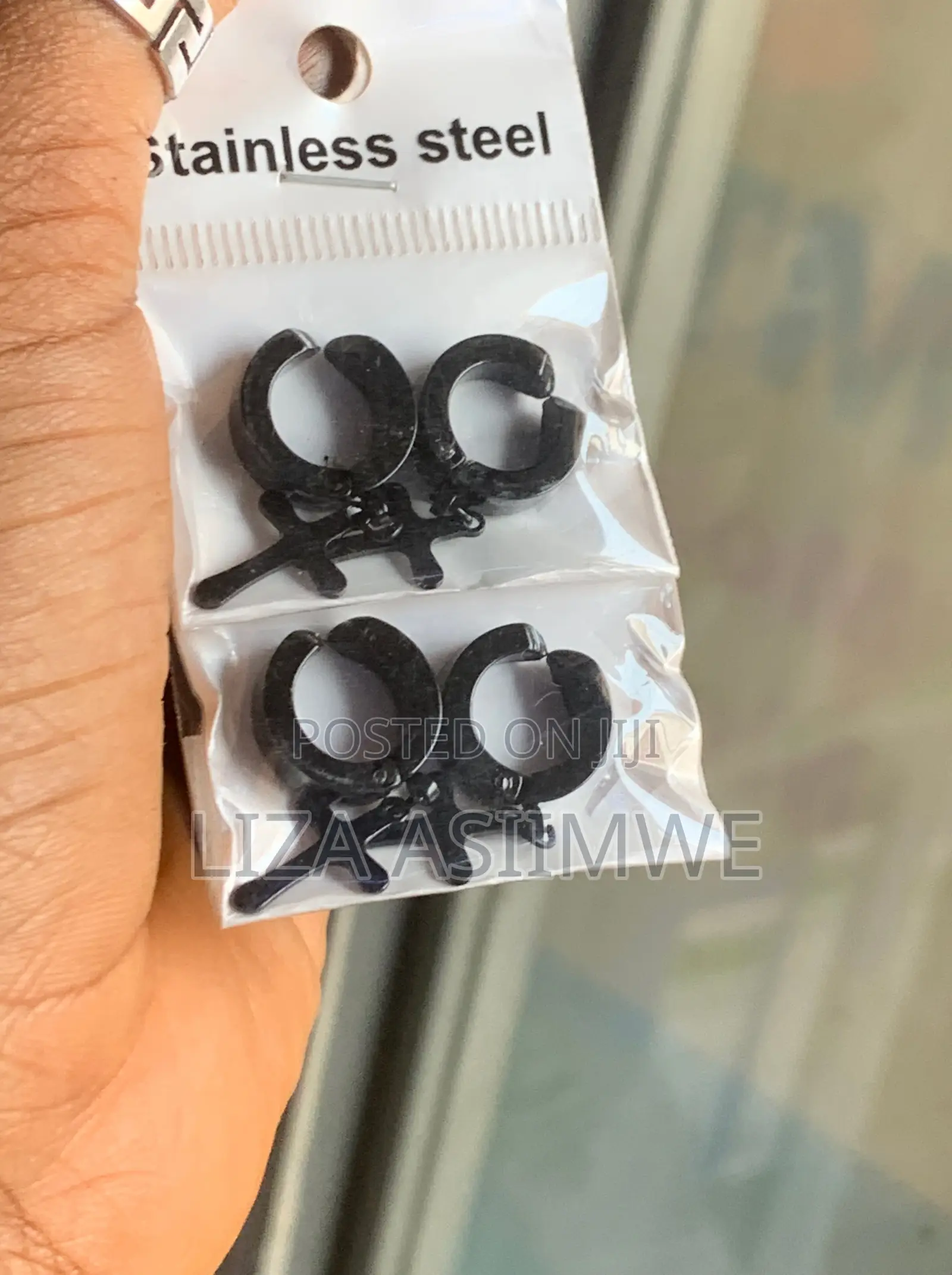 Small, Black Hoop Earrings ( Clippers, Clip Ons)