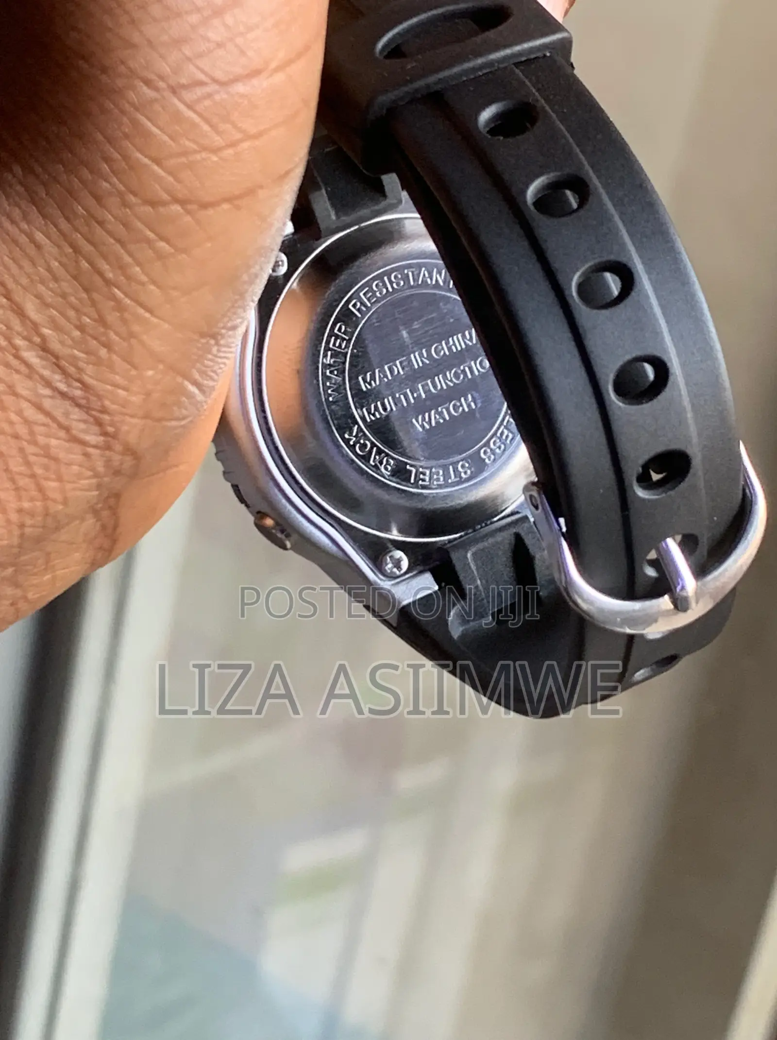Kids Digital Sports Watch Featuring a Black and Silver Plastic Case