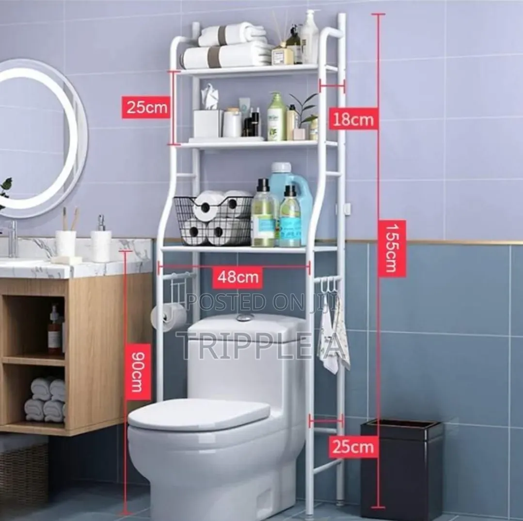 Durable 3 Tier Over the Toilet Rack