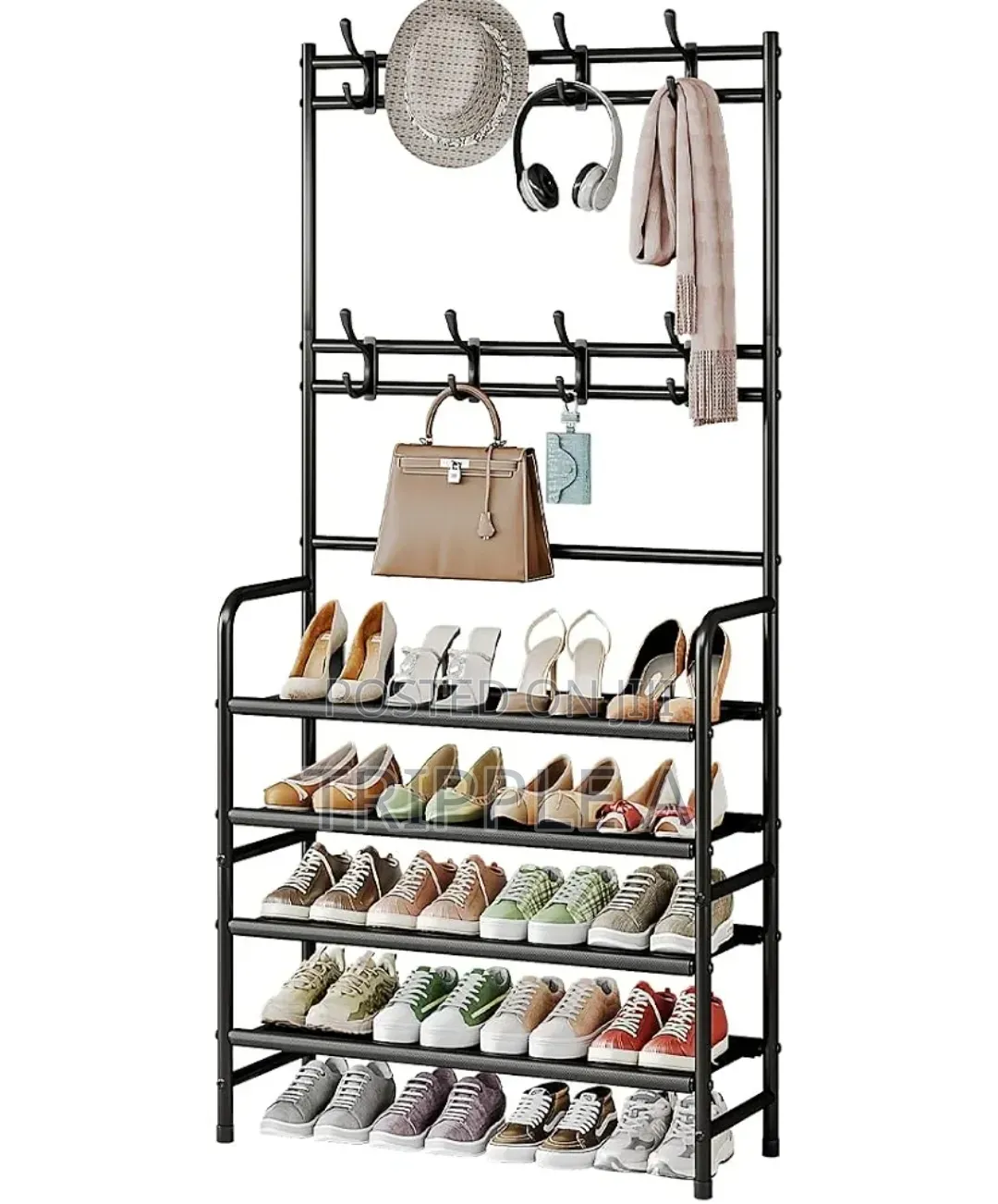 5 Tier Entryway Shoe Coat Rack
