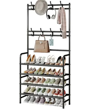 5 Tier Entryway Shoe Coat Rack