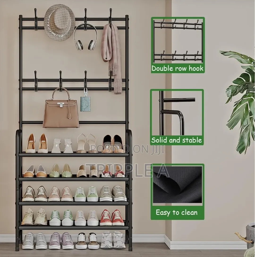Steel Metal 5 Tier Shoe Rack