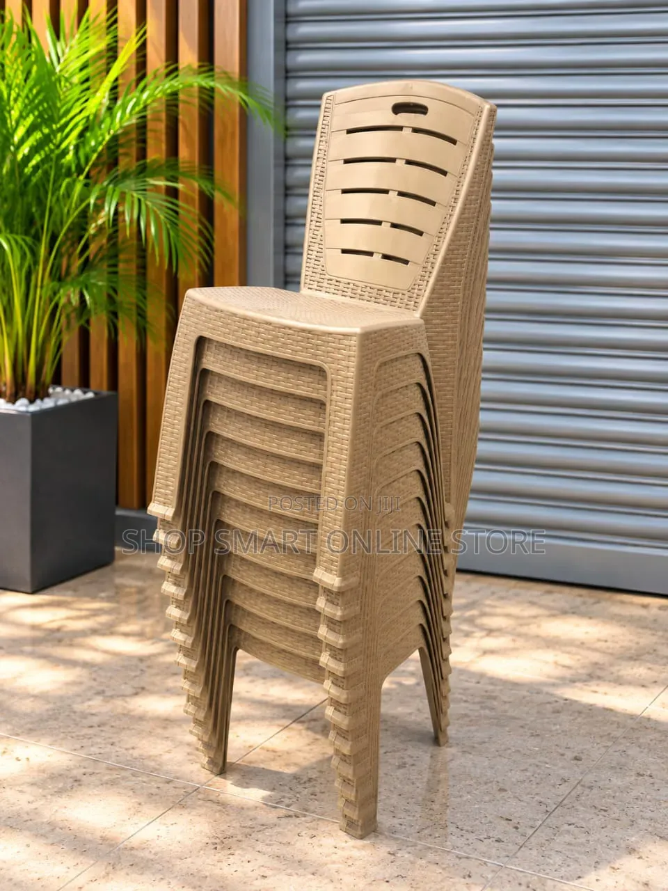 Golden Plastic Chairs Plastic Chairs 1Pcs