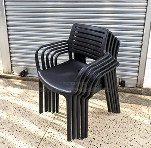 Extended Black Plastic Chairs Plastic Chairs