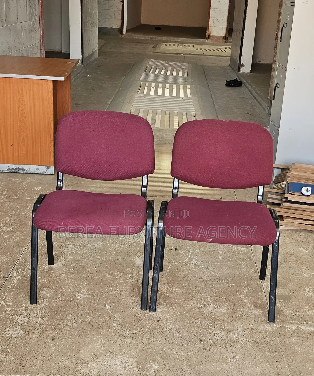Maroon-Red Waiting Chairs