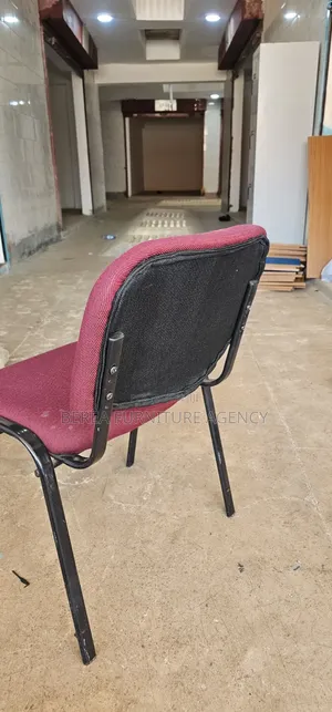 Refurbished Maroon Office Waiting Chair