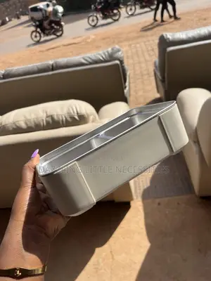 TEDO Lunch Box With Stainless Steel Interior 2 Compartments - Cream