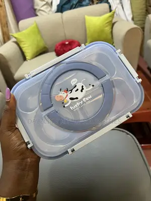 Lucky Cow Lunch Box With 3 Stainless Steel Compartments and Spoon