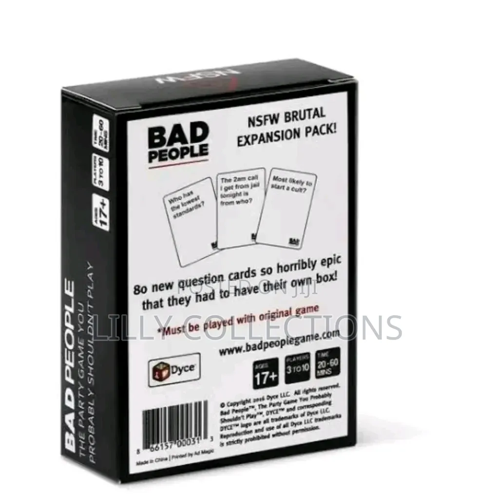 Bad People Game Cards