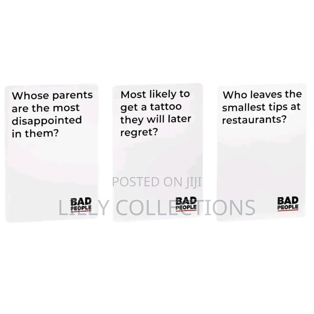 Bad People Game Cards