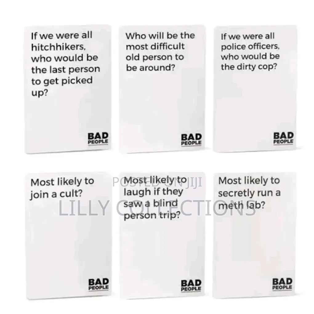 Bad People Game Cards