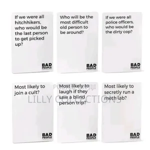 Bad People Game Cards