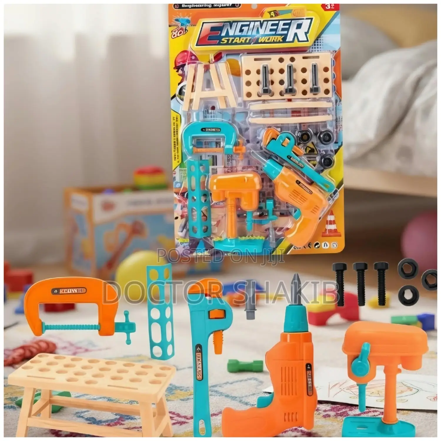 Children's Plastic Construction and Toy Tool Set