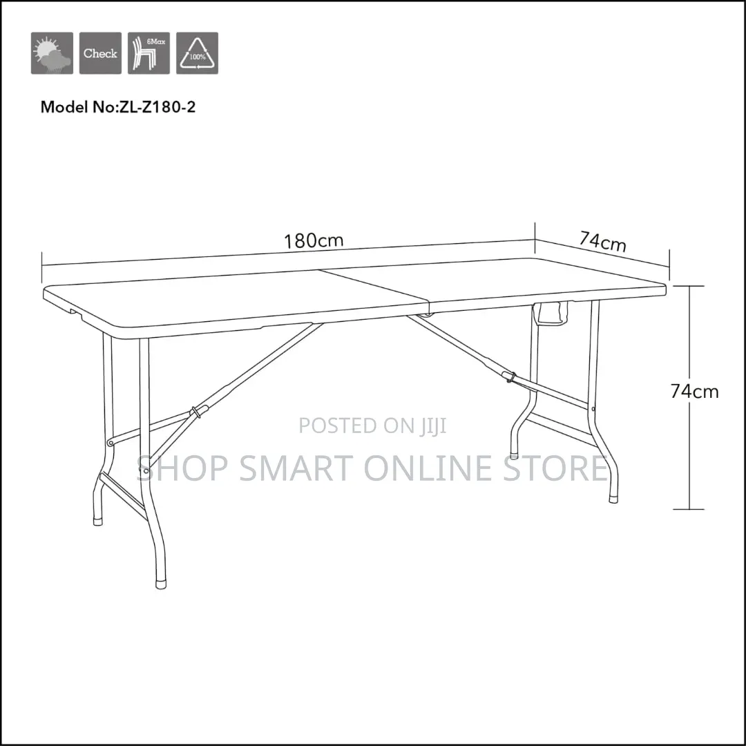 Plastic Table Folding Plastic Table Folding (180*75)cm