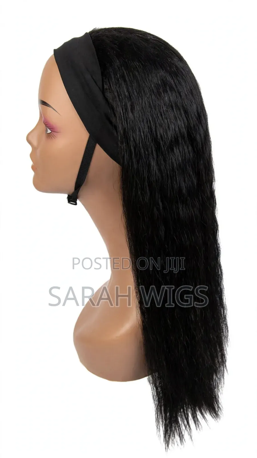 Long Black Headband Wig -Straight and Soft , No Lace Needed