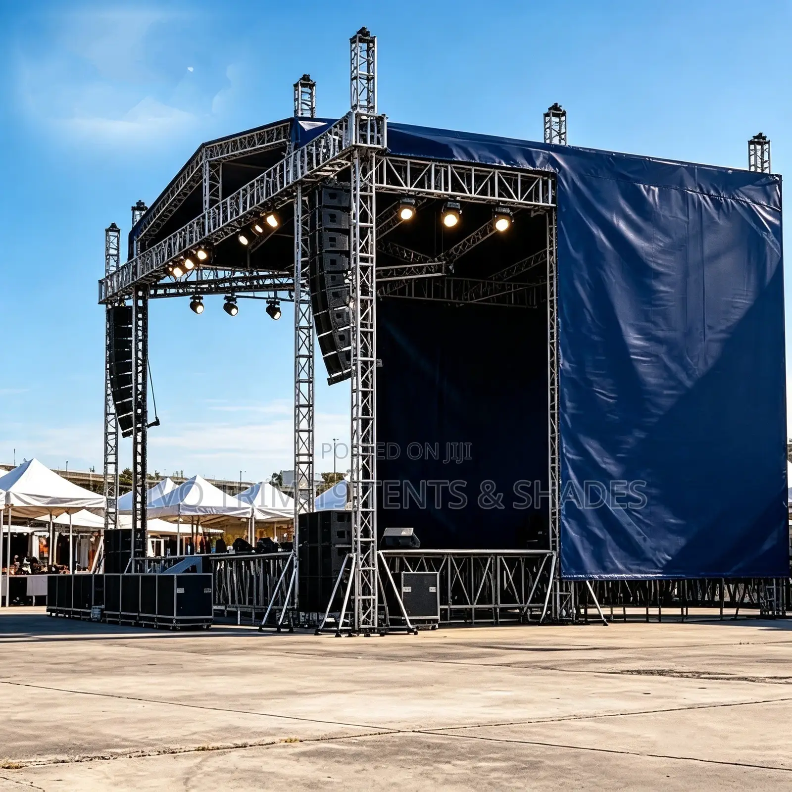 Heavy-Duty Galvanized Box-Truss Festival Stage Rig