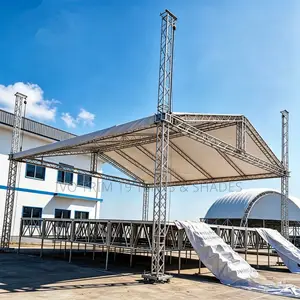 Un-Hoisted Pitched-Truss Roof Stage